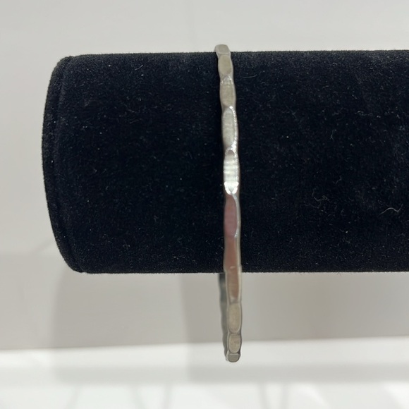 Faux, Elegant Silver Bangle, Costume Bracelet set. - Picture 2 of 7